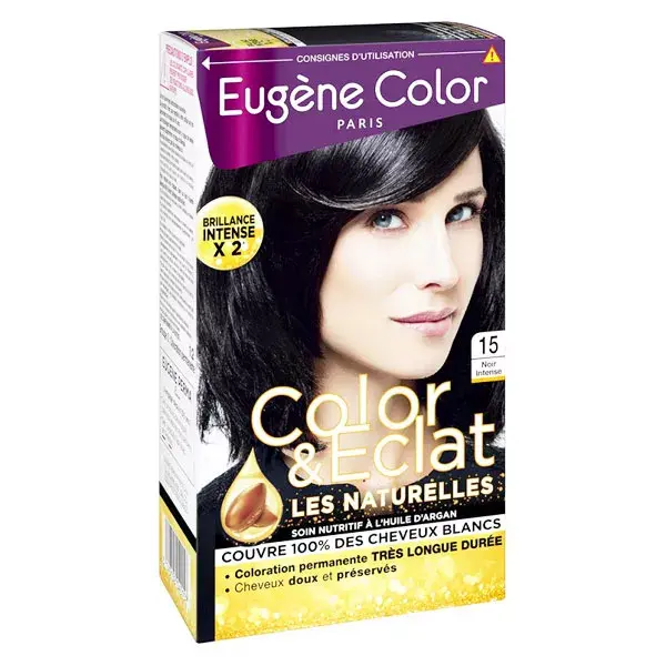 Eugène Color Les Naturelles Creme de Coloração Permanente para Cabelo Nº 15 Preto