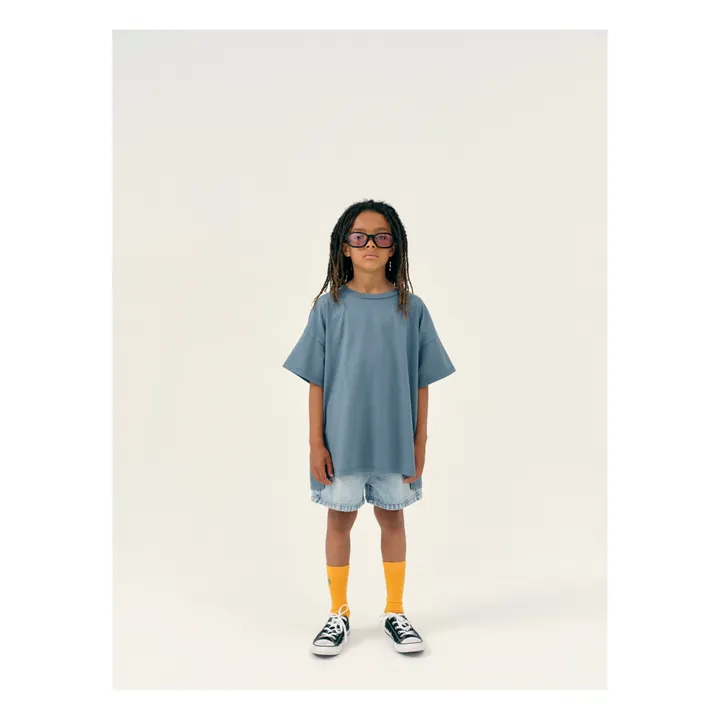 Main Story T-shirt Oversize Grenouille | Bleu canard