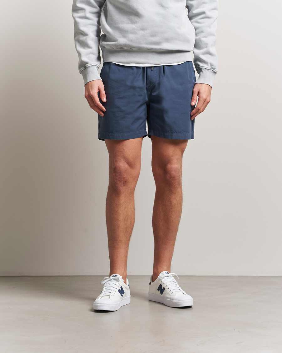 Colorful Standard Classic Organic Twill Drawstring Shorts Petrol Blue