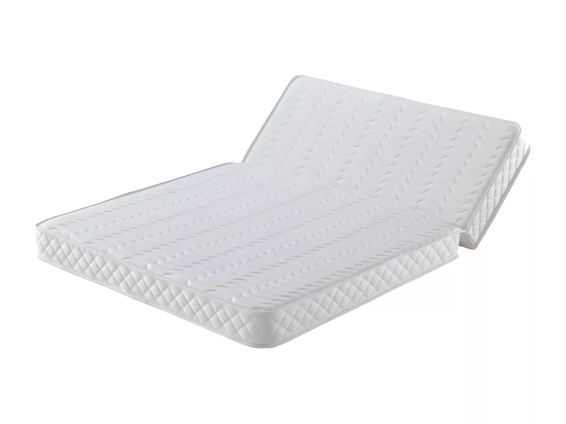 Matelas 140x190 cm Mi-Ferme pour Tous Bz x 15 cm + Oreiller Visco - Ressorts ensaches + memoire de Forme - Dim Assise 60
