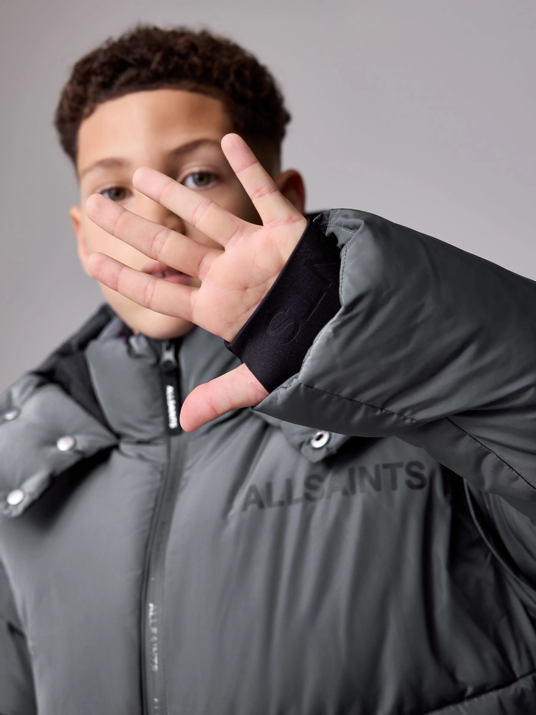 smALLSAINTS Logo Padded Coat