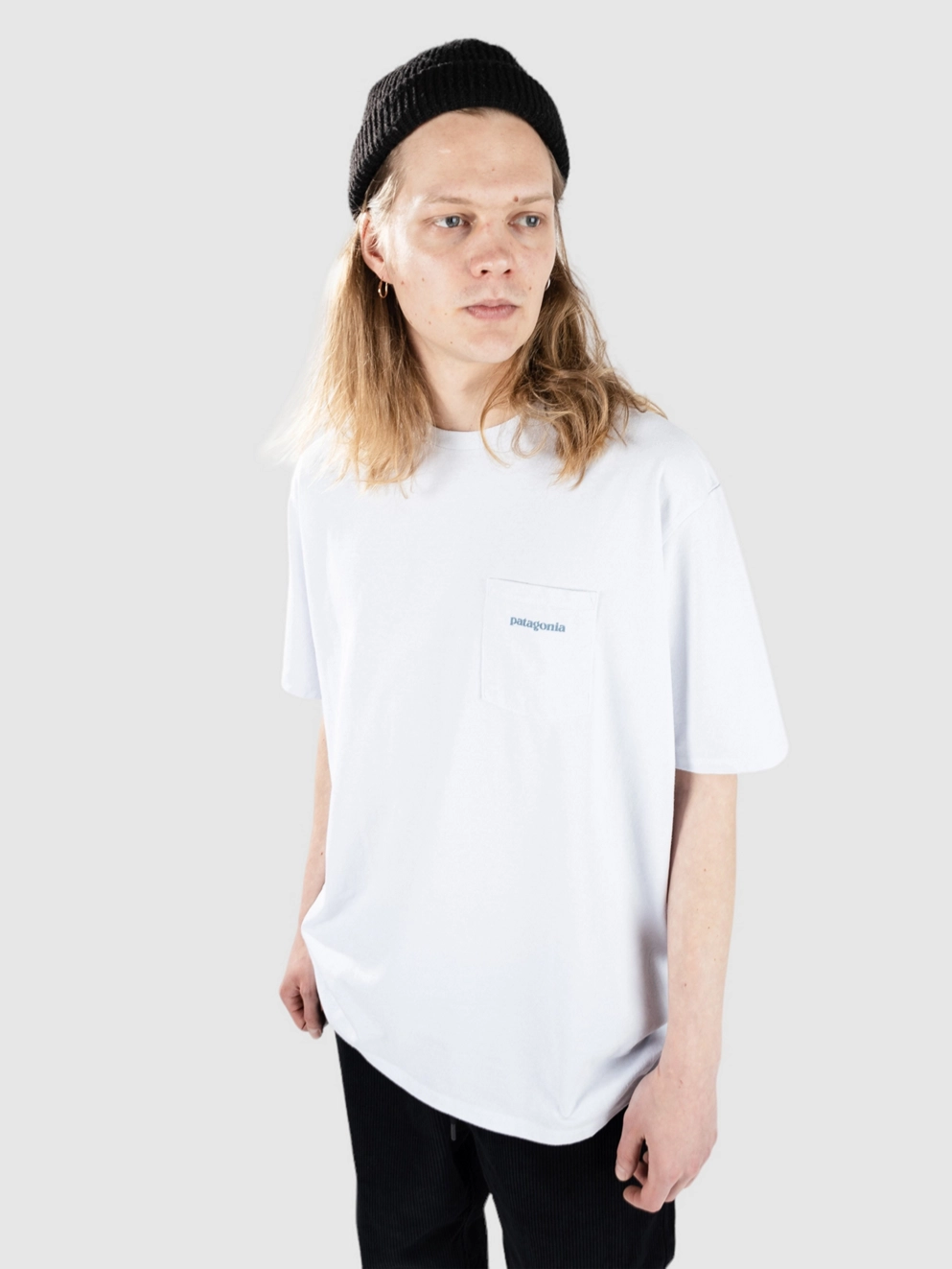 Patagonia Boardshort Logo Pocket Responsibili T-Shirt white