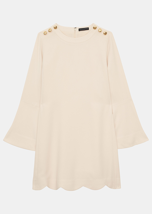 Robe Ruodanaécrue en crêpe