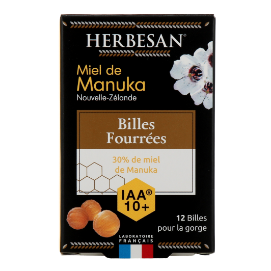 Herbesan Billes pour la Gorge Fourrées au Miel de Manuka