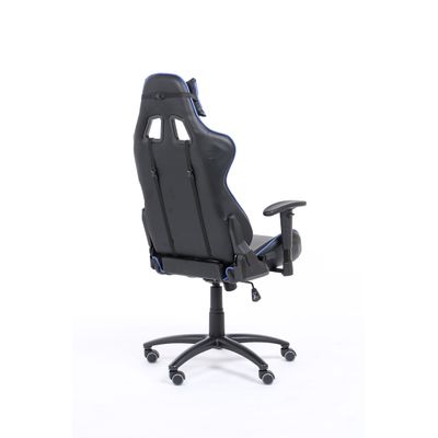 Fauteuil gamer SPORTING - accoudoirs réglables - noir et bleu
