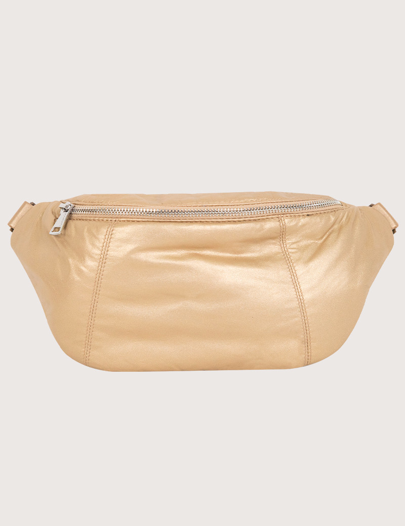 OAKWOOD SAC FEMME CUIR NIKKI METAL DORÉ CLAIR