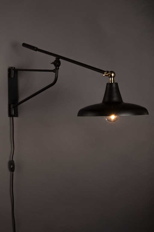 Dutchbone Hector wandlamp zwart