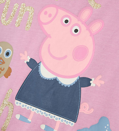 Name It Kjole - NmfJassa Peppa Pig - Pastel Lavender m. Glitter