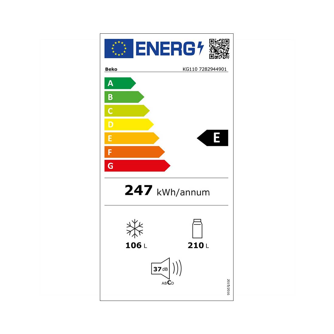 beko KG110 Kühl-und Gefrierkombination