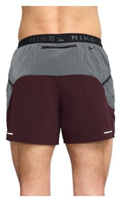 Short Nike Trail Second Sunrise 5in Rouge/Gris Homme