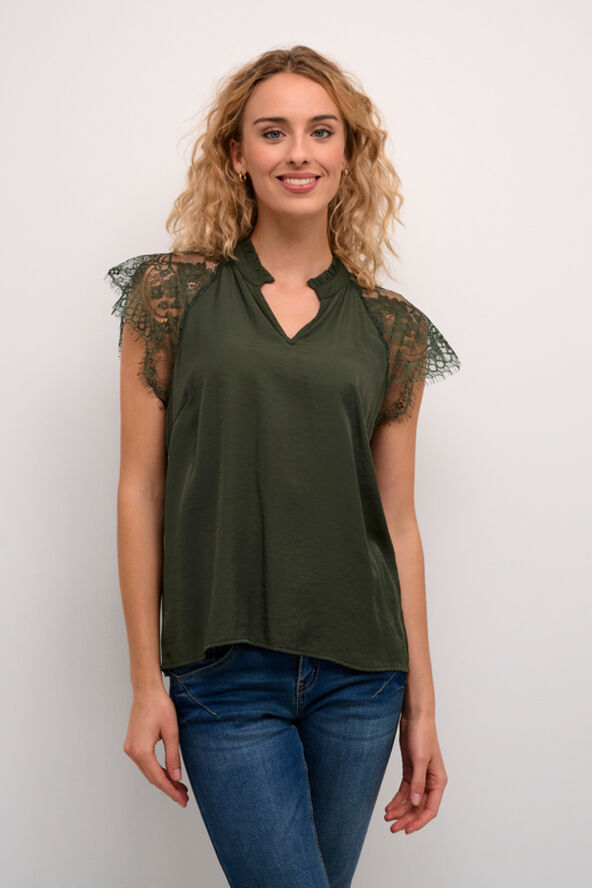 Cream CRNola Lace Blouse Deep depths