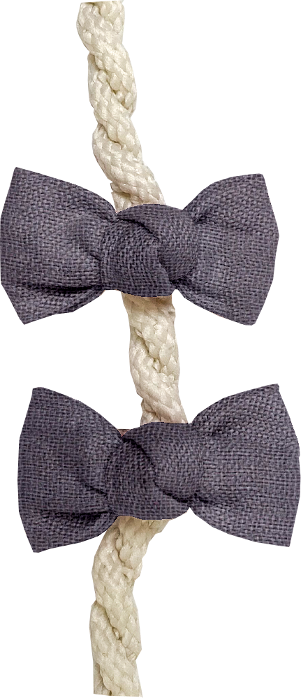 Barrettes Clic-Clac Petits Noeuds Gaze Lilas