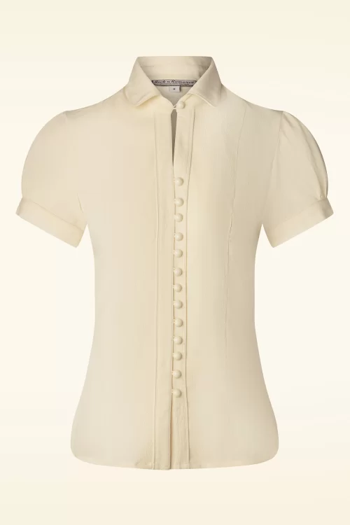 Rock N Romance Margot blouse in antiek wit