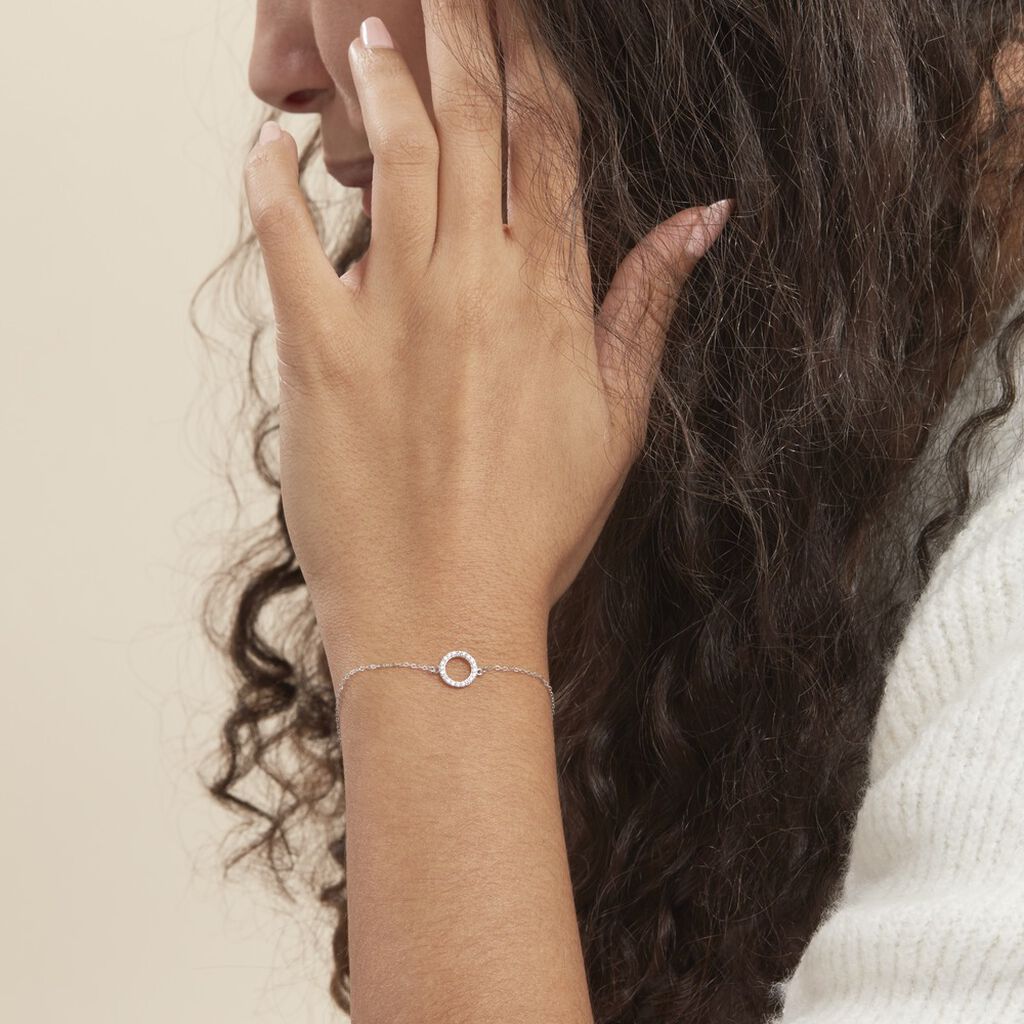 Bracelet Lim Or Blanc Oxyde De Zirconium