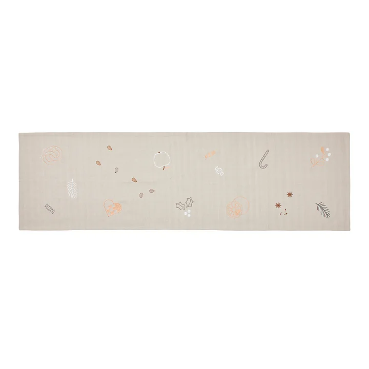 Broste Copenhagen - Fryd Tischläufer, light warm grey / beige