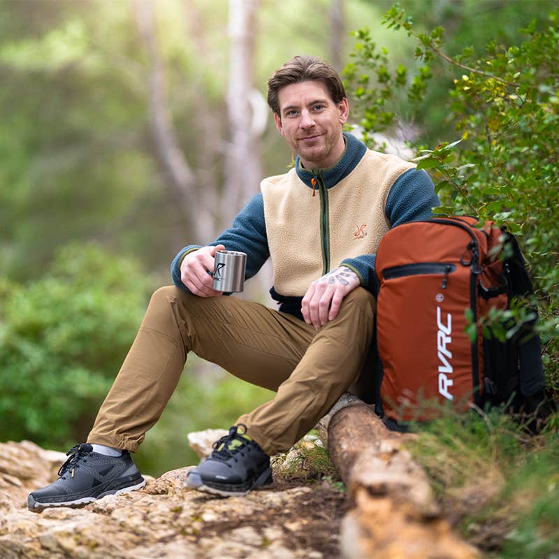 Canyon Half-zip Pile Fleece Herre Orion Blue/Safari Beige