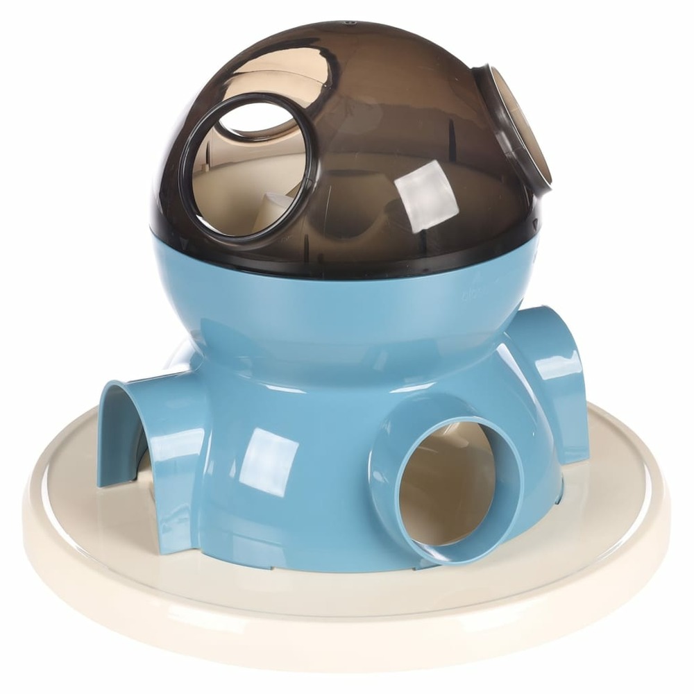 Distributeur de friandises pour chats diso blanc et bleu