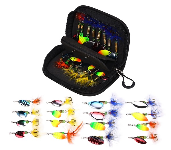 Kit Cuillers Tournantes Fish4All Spinner Wallet Mix 1 (16 Pièces)