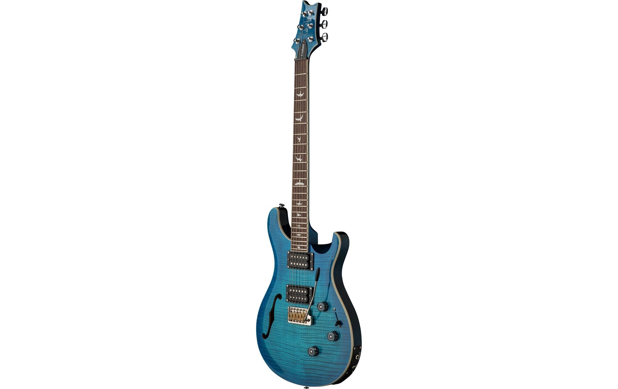 E-Gitarre SE Custom 24 Semi-Hollow Piezo Lake Blue<br>Semi-Hollow-Gitarre mit Piezo-System