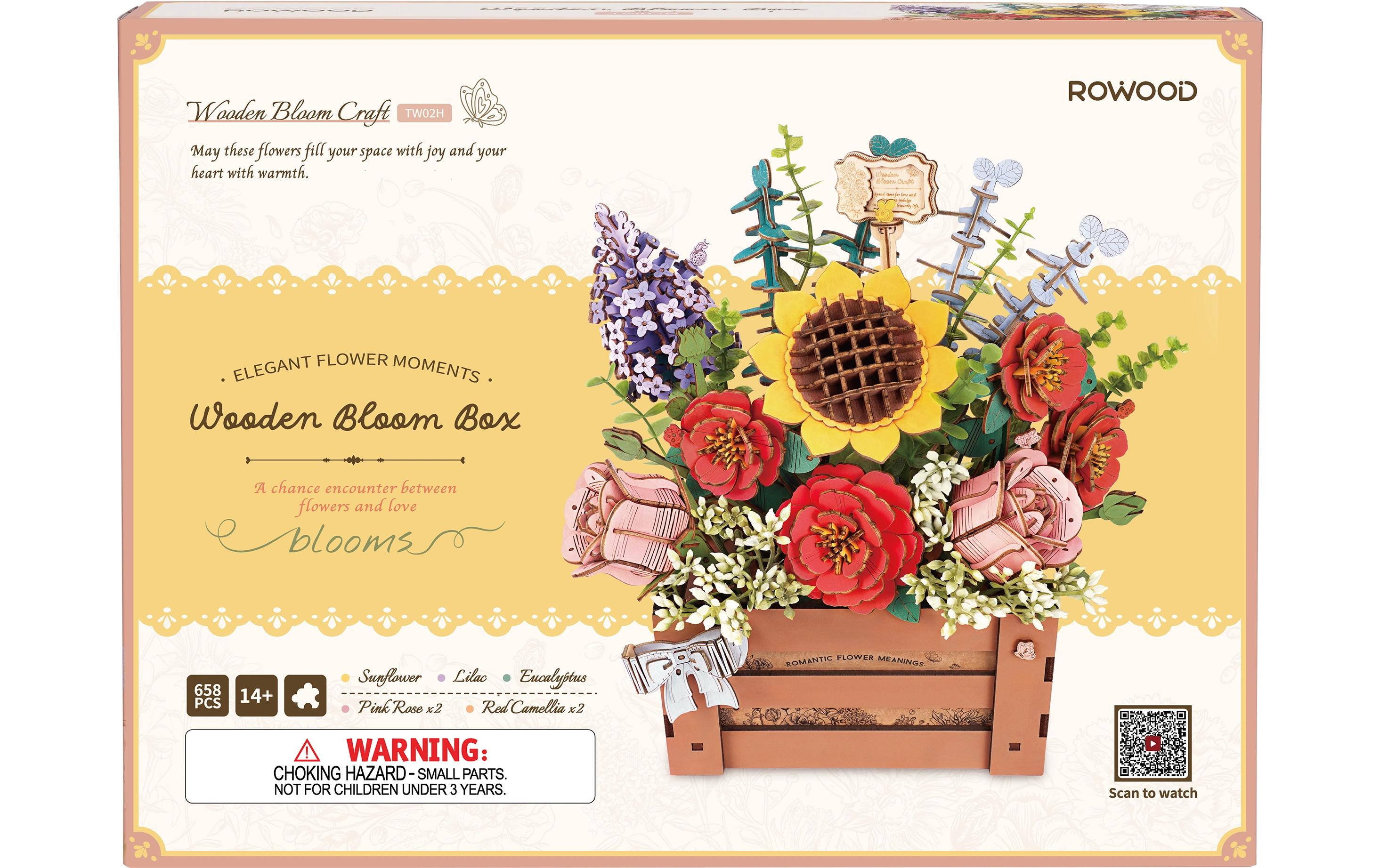 Bausatz Blumenkiste Holz3D-Puzzle aus lasergeschnittenen Holzteilen