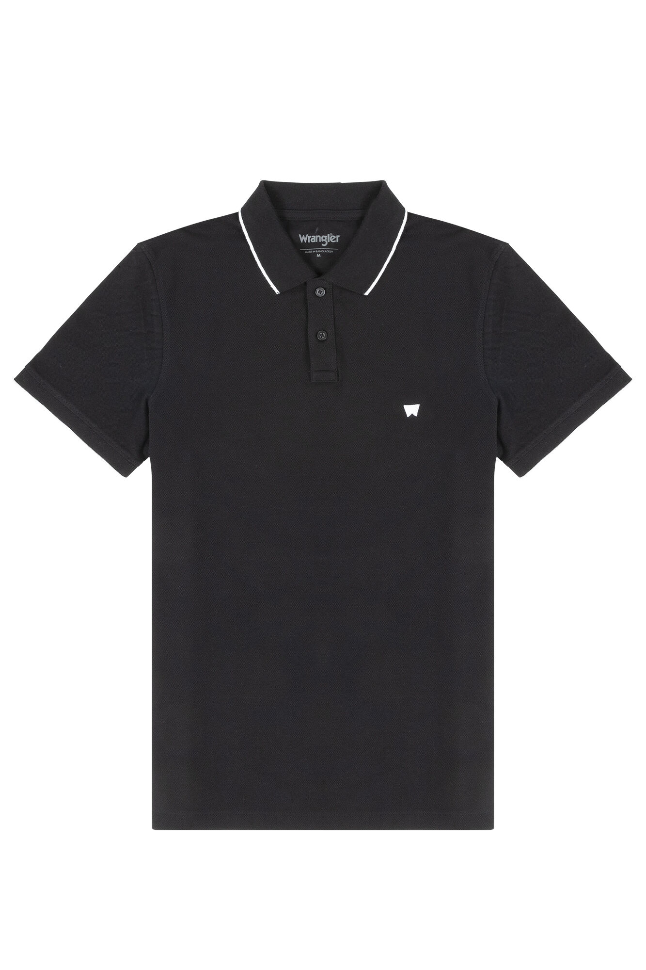 Camisa polo de manga curta padrão - Preta