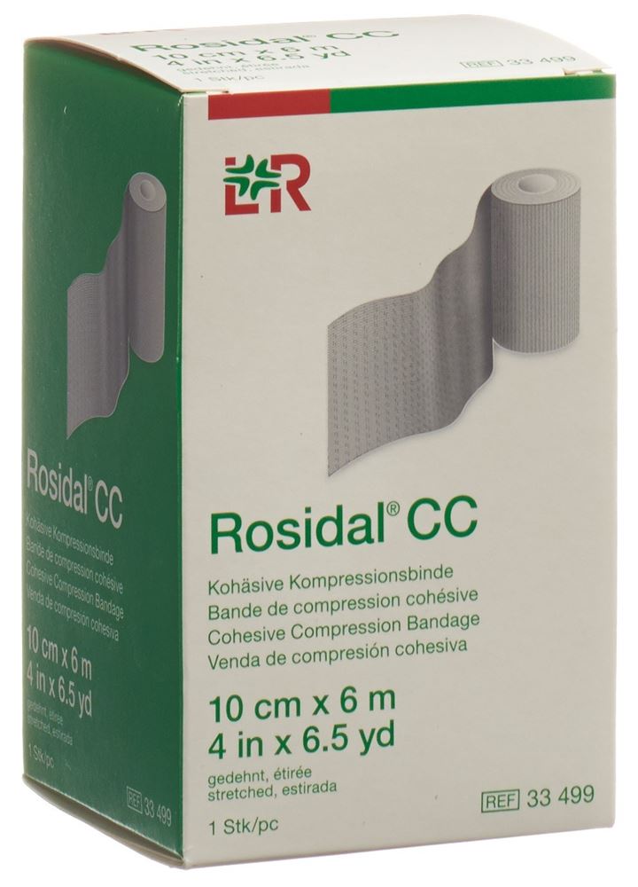 ROSIDAL kohäsive Kompressionsbinde Kurzzug<br>1 Stück, 10cmx6m