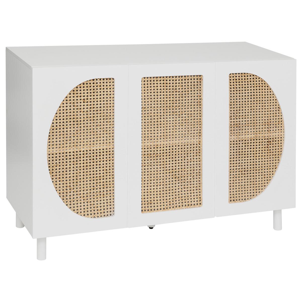 BUFFET 3 PORTES CABRAS BLANC D.120X85CM