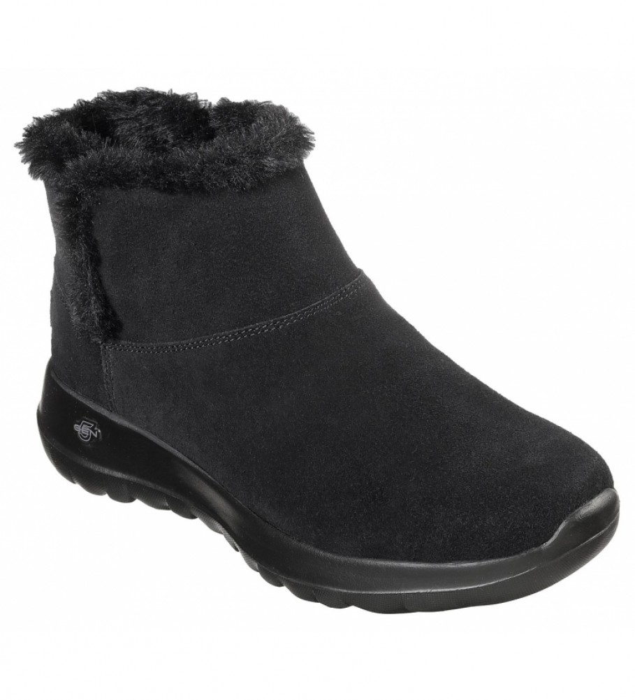 Botas de couro Skechers On-The-Go Joy Bundle Up, pretas