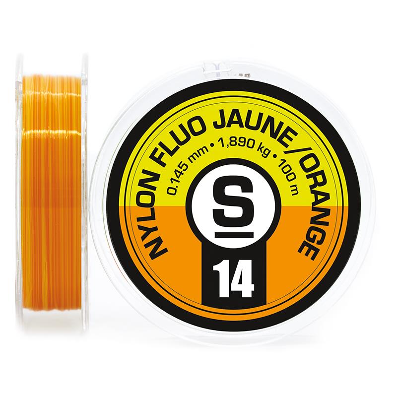 Nylon Truite Sempe Fluo Orange/Jaune - 100M