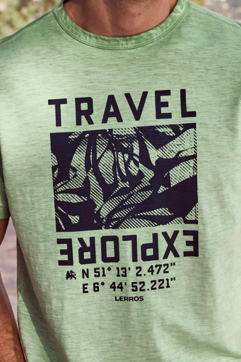 Lerros groene heren t-shirt
