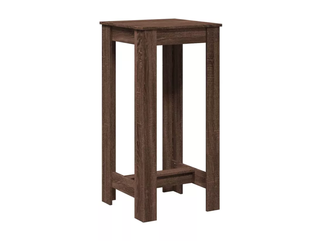 Table de bar chêne marron 51x50x103,5 cm bois d'ingénierie