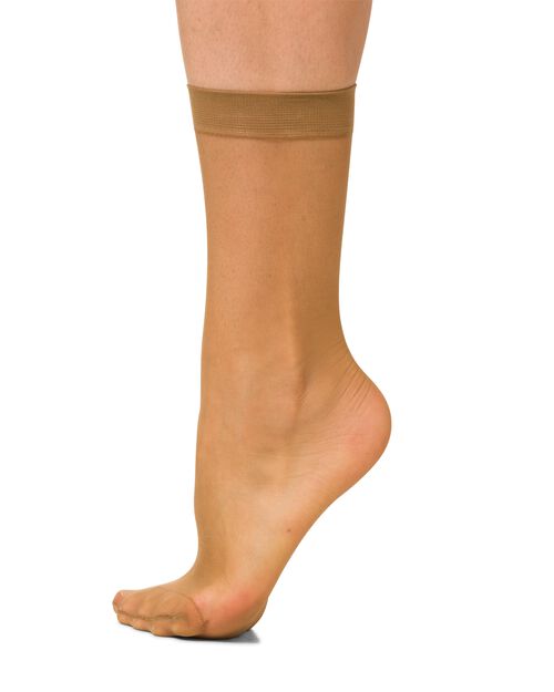 3 paires de socquettes en voile satiné 20 deniers
