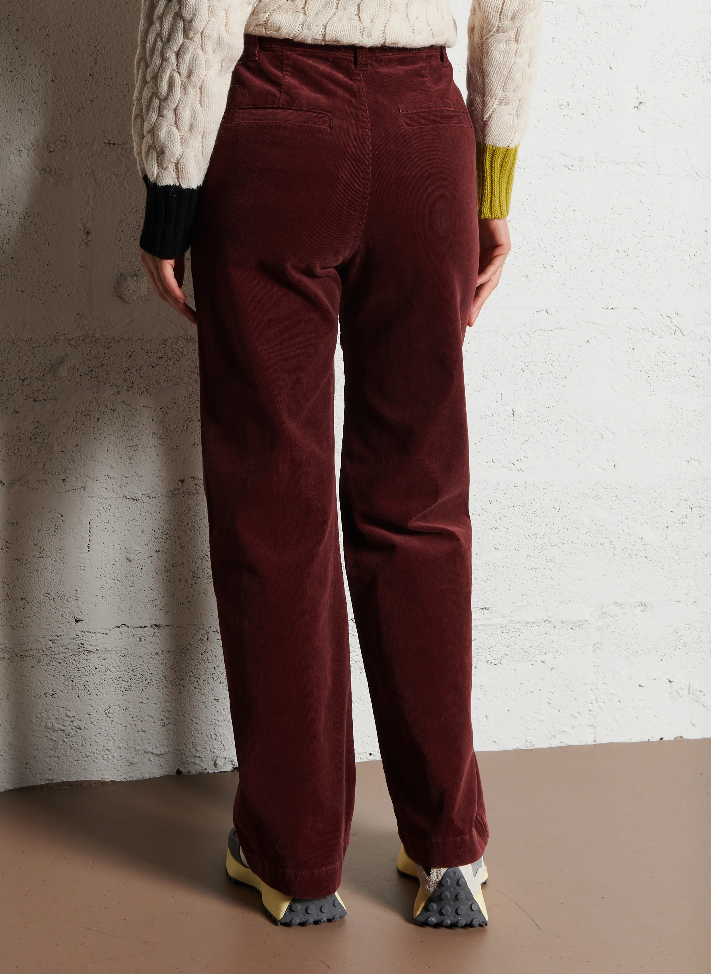 BLULON - Pantalon droit en coton mélangé | Violet