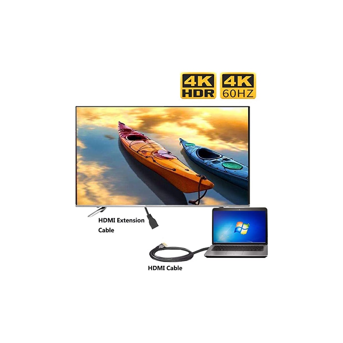 HDMI-kabel 4K 60Hz HDMI 2.0 Sort 1 m