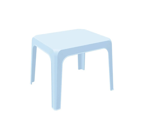 Jan kindertafel van kunststof, 59,7x59,7x53 cm, blauw