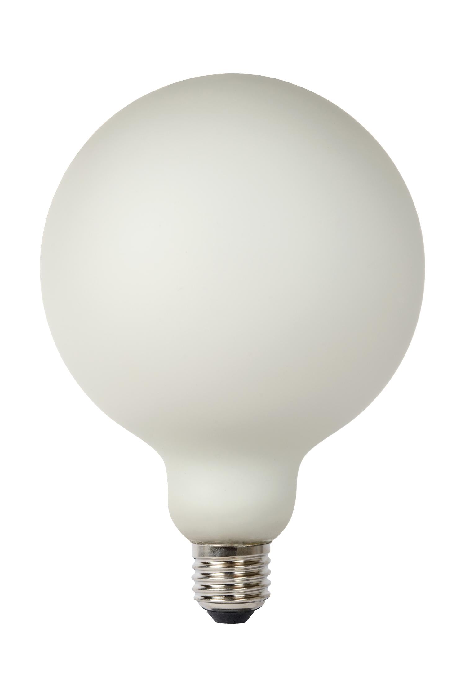 G125 LED lichtbron E27 8W 2700K opaal dimbaar 3-step