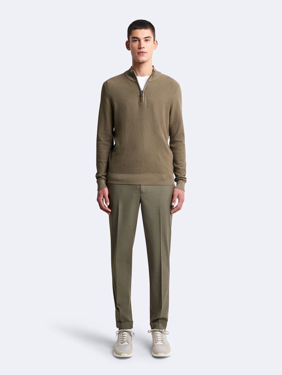 Pull col cheminée zippé en viscose bio