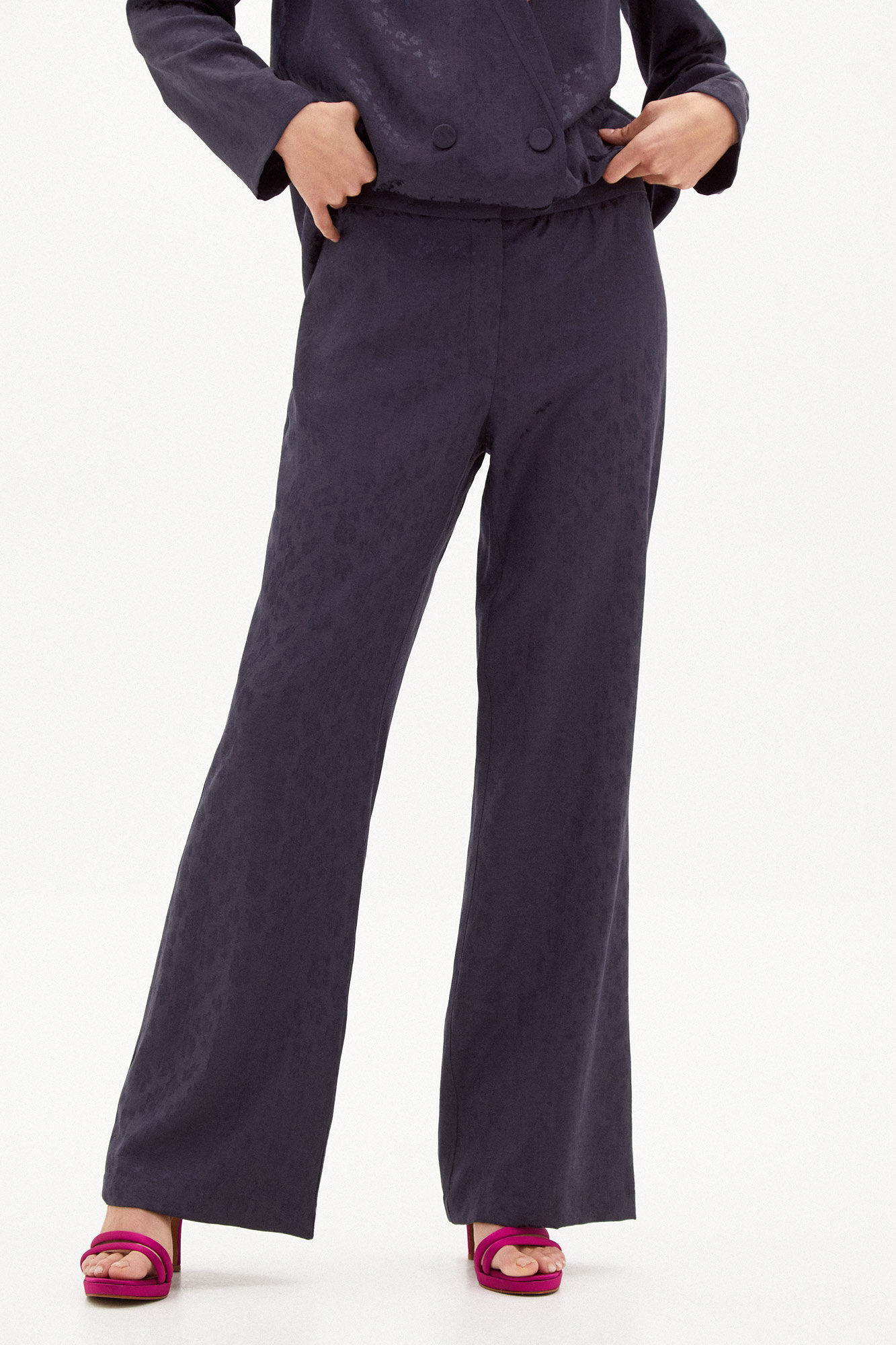 Calça de alfaiataria Paige Jacquard - Azul