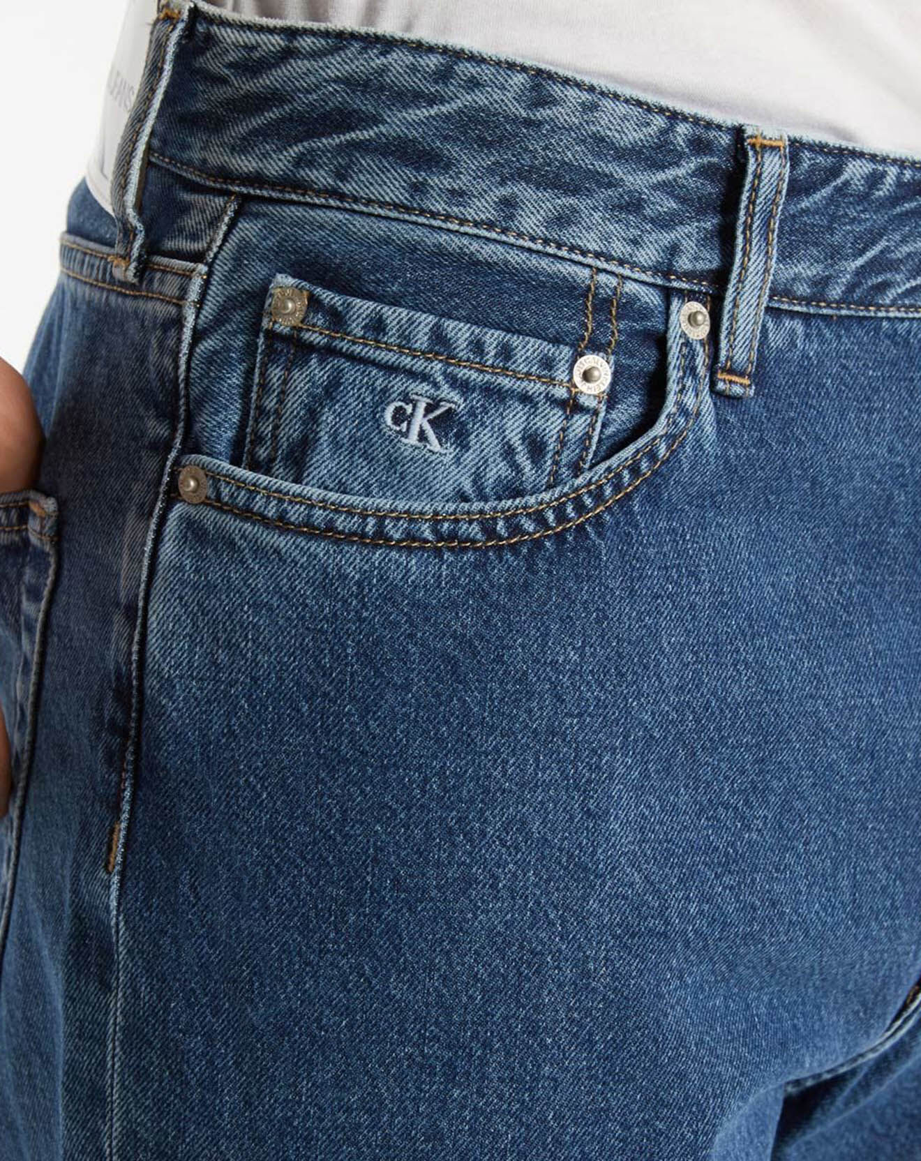 Calvin Klein Jeans Jean Dad Mid bleu