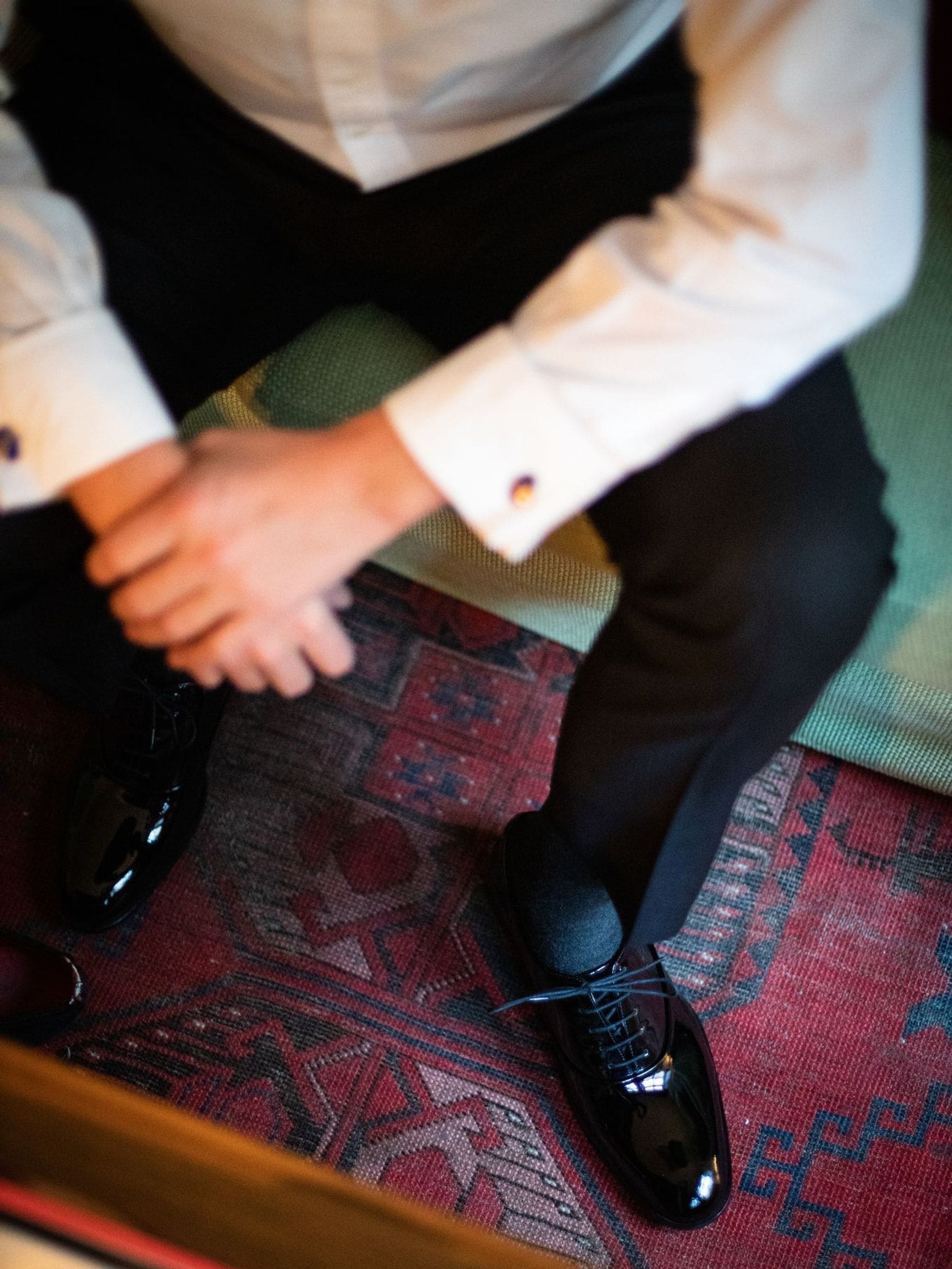 Loake - Zwarte lakleren Oxford-kostuumschoenen