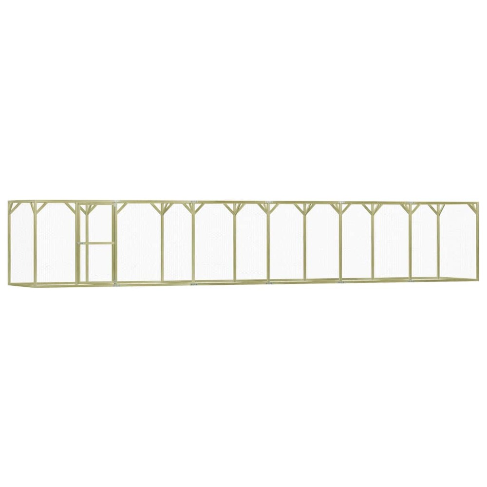 Poulailler 1,5 x 9 x 1,5 m pinède imprégnée