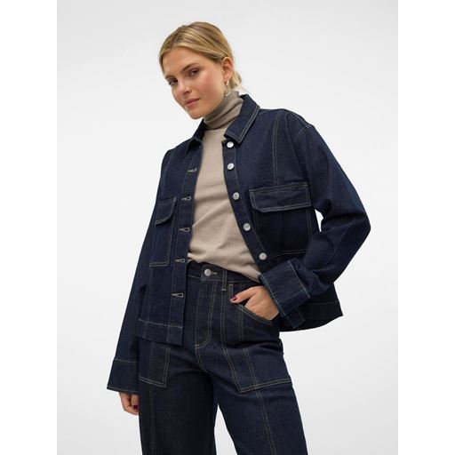 Vero Moda Ranga Denimskjorte, Dark Blue Denim, S