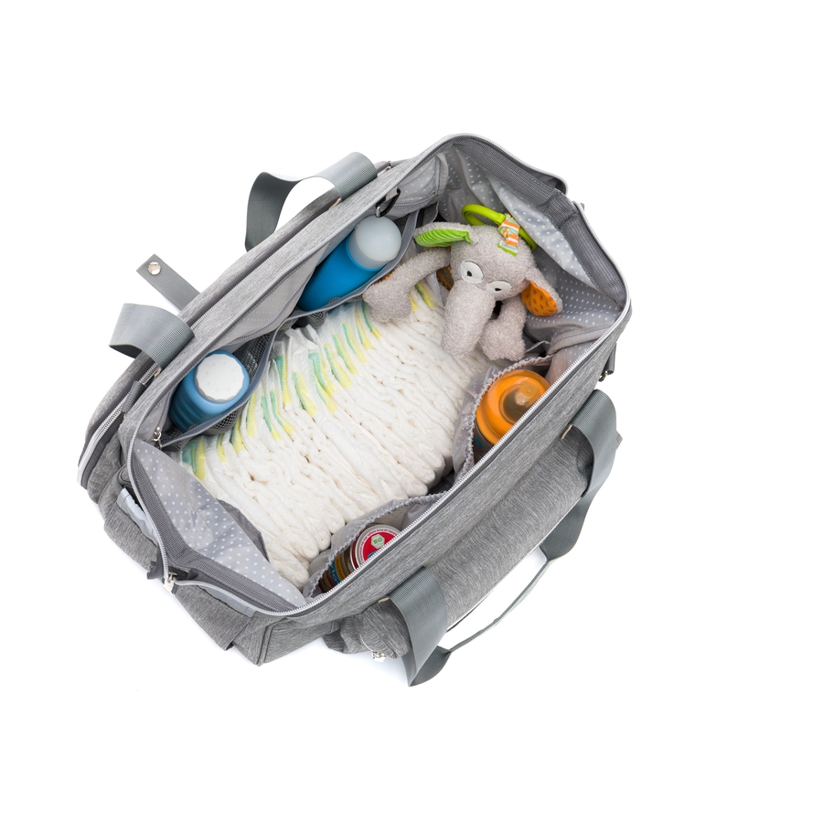fillikid Wickeltasche Korfu Melange Hellgrau