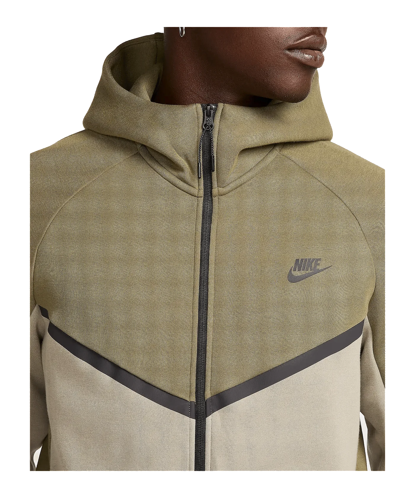 Nike Tech Fleece Full-Zip Windrunner Kapuzenjacke Grün F222