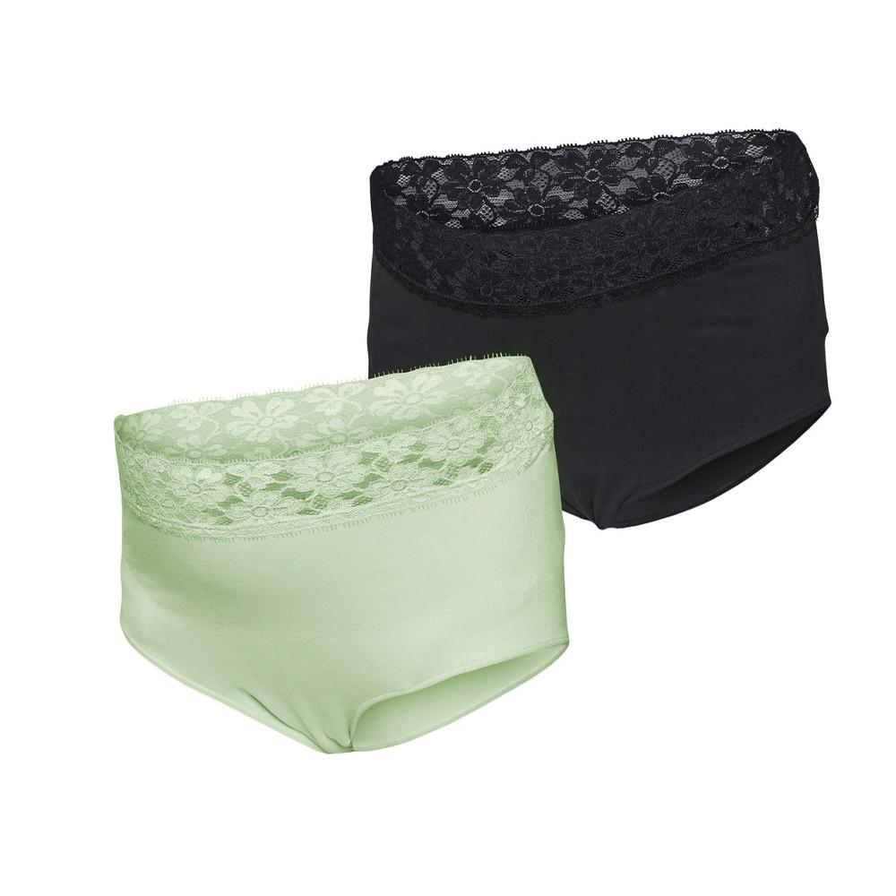 Mamalicious 2x Culottes de Grossesse Noir/Verte Femme Mamalicious Heal