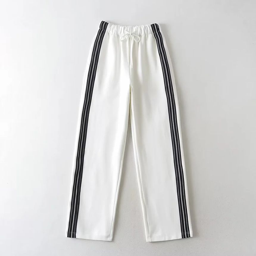 Opuscule - High Rise gestreepte losse joggingbroek