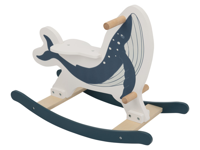 Houten schommeldier of loopfiets