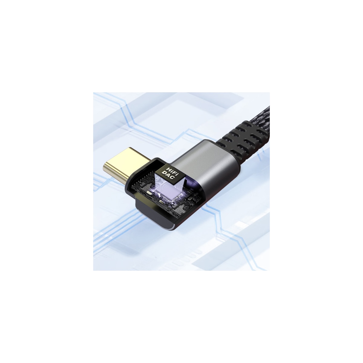 USB-C til 3,5 mm hodetelefonadapter Sort