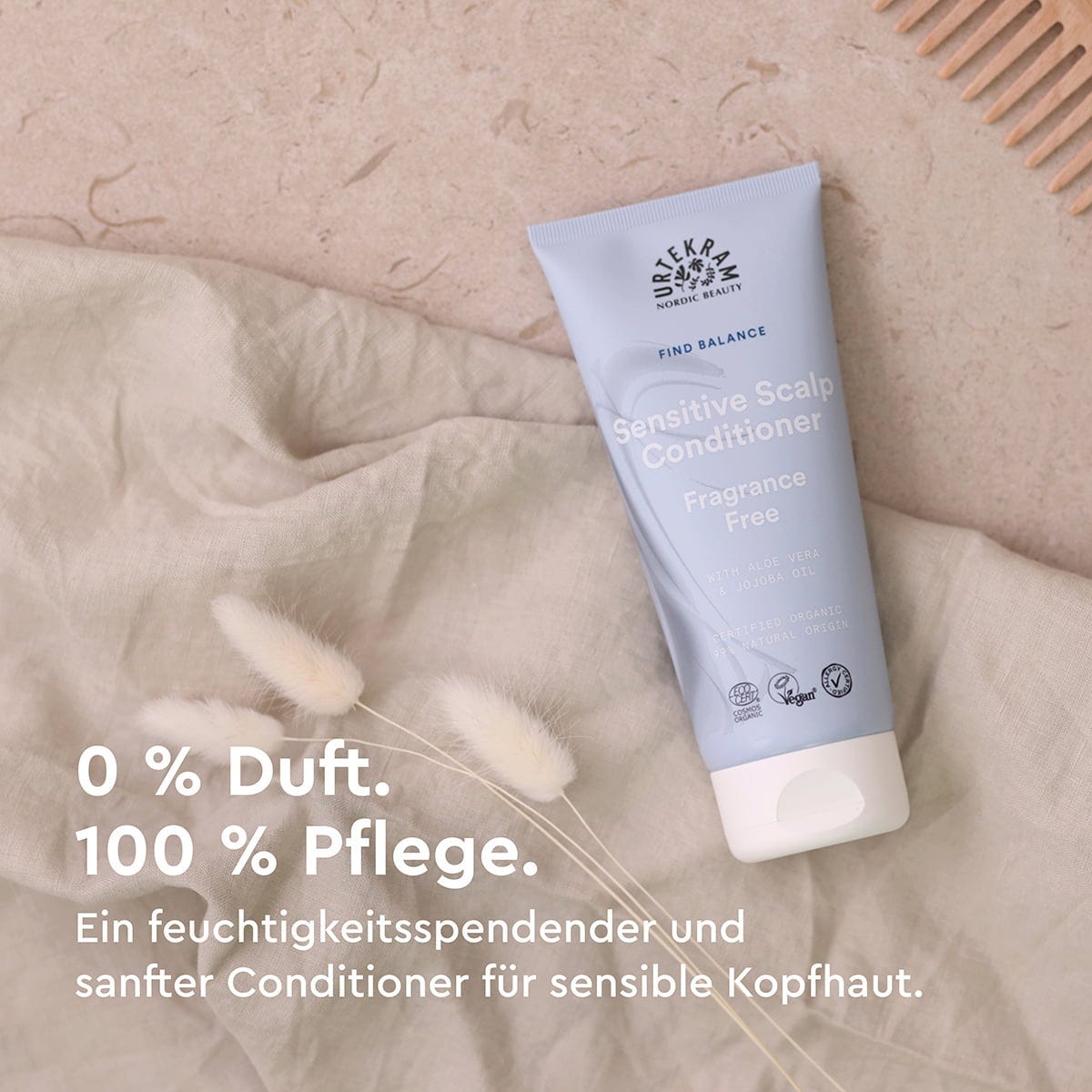 URTEKRAM  Fragrance Free Sensitive Scalp Conditioner, 180 ml