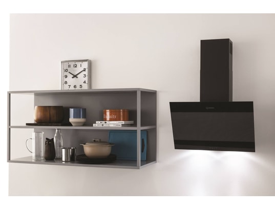 INDESIT - Hotte decorative murale IHVP6.6LMK 3 vitesses, 600m3/h